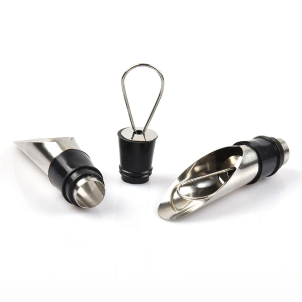 Stainless Steel Wine Stopper Pouring Device Dual Wine Bottle Stopper Guide Liquor Pourers Free Flow Bottle Brand New
