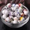 10 pièces 10mm 12mm motifs de fleurs rondes en céramique porcelaine en vrac entretoise perles lot pour bricolage artisanat Bracelet fabrication de bijoux ► Photo 1/4