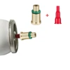 2In1 Reusable Copper Gas Nozzle Adapter & Plastic Butane Refill Head For Dupont Ligne1 L1 Red Cap Lighter Gas Exchange Connector 1