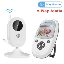 Беспроводной цветной видеоняня, 2 способа разговора, высокое разрешение, Детская няня, камера безопасности, ночное видение, контроль температуры