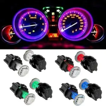 

10pcs PC74 T5 1SMD 5050 instrument panel light LED Car Wedge Side Bulb Dashboard Warming Indicator Light Instrument panel light