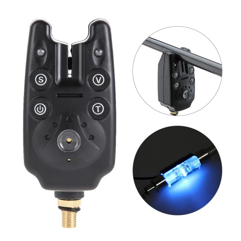

Fishing Bite Alarm with 2 LED Adjustable Tone Volume Sound Alert Waterproof Fishing Alarm Fishing Rod Swingers