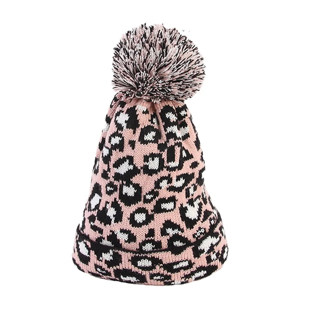 Womail Модная трикотажная шляпа женские зимние шапки стиль леопардовые Зимние трикотажные шапки высокое качество Повседневная шапка для женщин