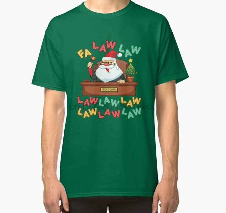 Смешные мужские футболки Рождественская футболка с надписью Law Santa Fa
