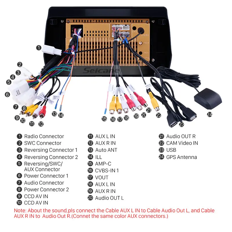 Seicane 2 DIN gps Авто Стерео 10," Android 8,1 для Toyota Wish 2009 2010 2011 2012 радио мультимедиа плеер Wi-Fi и Bluetooth