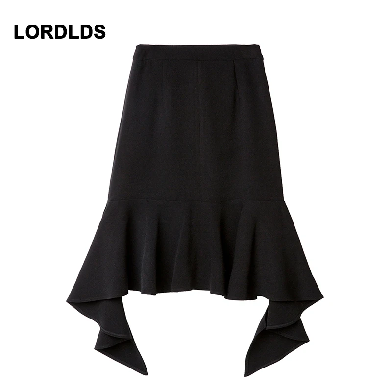 

LORDLDS Women Bodycon Mermaid Skirt High Waist Slim Ruffles Package Hip Tight Classy Sexy Saias Jupes Falads Elegant Femme Drop
