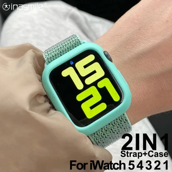 

TPU Screen Protector Case and Accessories Bracelet for iWatch 5 4 3 2 1 38MM 40MM Silicone Strap for Apple Watch 5 4 42MM 44MM