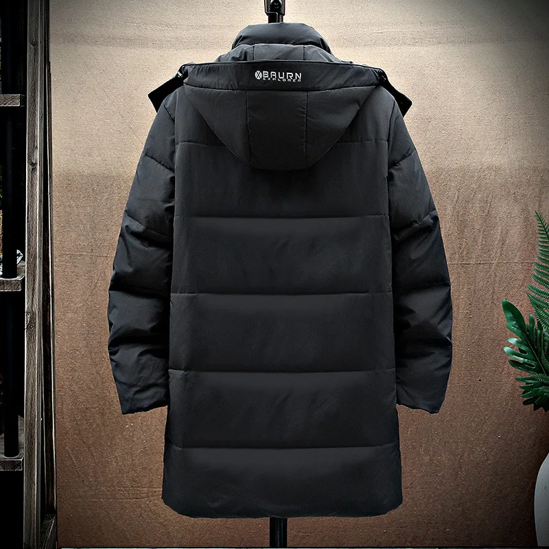 2022 Fashion New Design Men Down Coat Stand Collar Solid Color Warm Clothes Loose Casual Garment Men Parkas Puffer Jacket Men