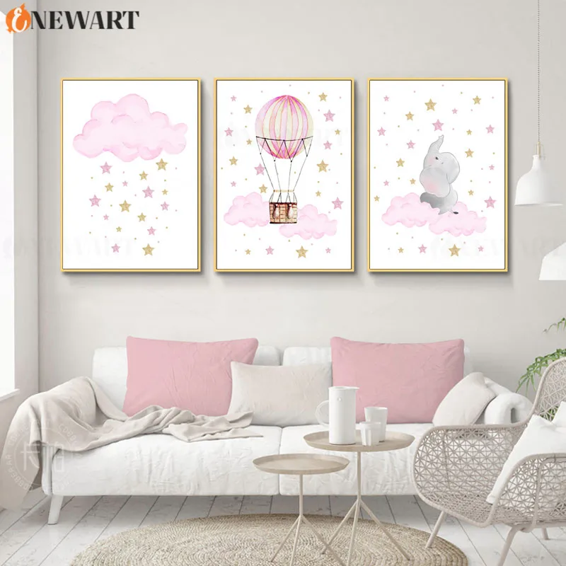 pink wall nursery