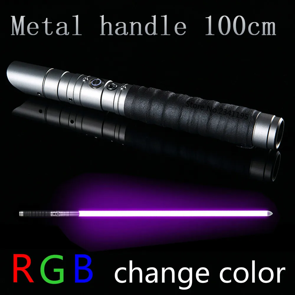 

RGB Star Lightsaber Jedi Sith Luke Light Saber Force FX Heavy Dueling Stick FOC Lock Up Metal Handle Sword Change Colour Gift