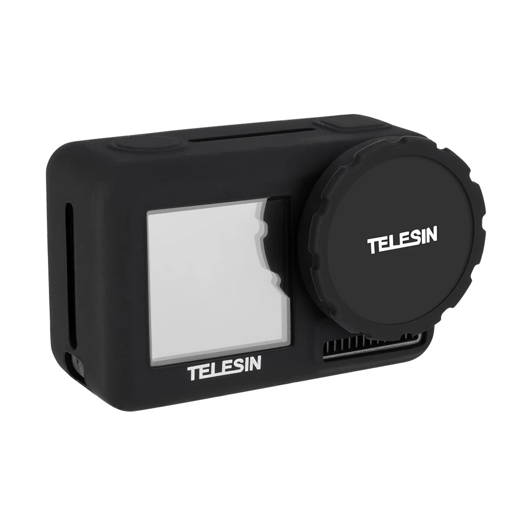 TELESIN мягкий силиконовый резиновый защитный корпус чехол и крышка объектива Ремешок для DJI OSMO аксессуары для экшн-камеры