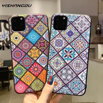 

For iPhone 11 Pro Max XS XR 8 7 Plus Matte Lattice Soft Gel Silicone Case Cover For iPhone 6 6s Plus Diamond Pattern Matte Case