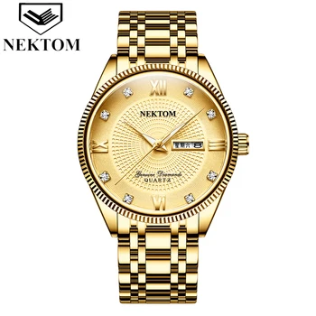 

80 Wrist Watch Man Gold Business Luxury Steel Watch Mens Quartz Stainless Steel Clock Fashion Chronograph Watches Man Gift
