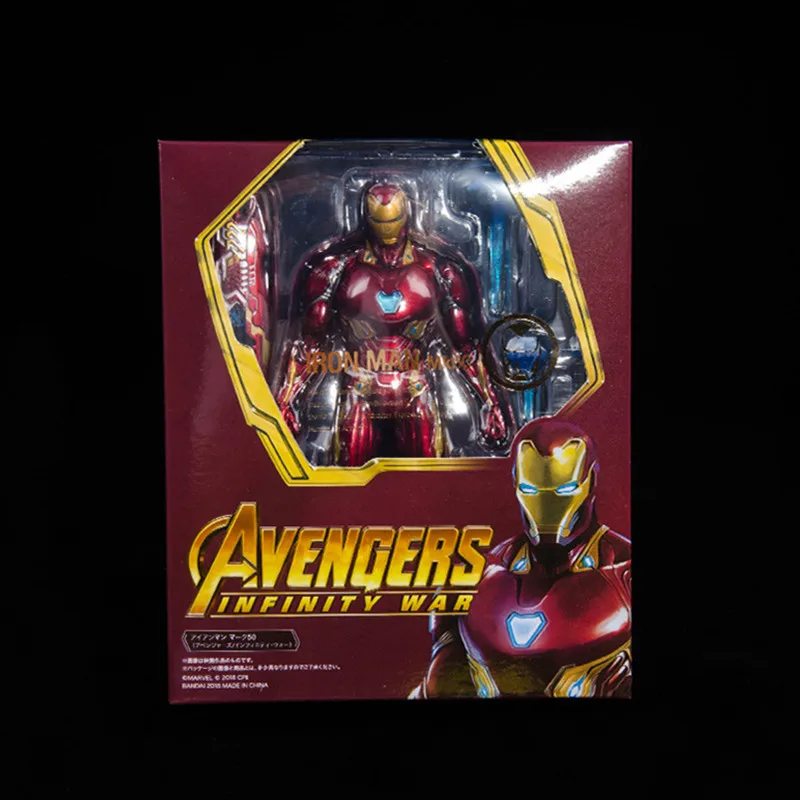 Marvels аниме фигурка с коробкой СВЧ Железный человек MK50 нано оружие со знаком Железного человека 50 Тони Старк СВЧ Мститель конец игры Бесконечность войны