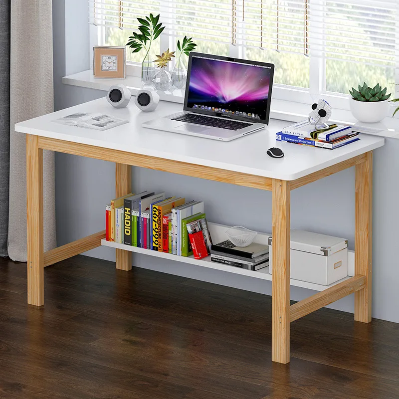 

Desktop Computer Desk Table Household Simplicity Writing Desk Learning Office Desk Minimalist Modern Bedroom Solid Wood Table