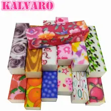 10 шт. модная губка с принтом пилочка для ногтей буферный блок маникюрный лак шлифовальный буфер для ногтей Полировка разноцветные инструменты для дизайна ногтей