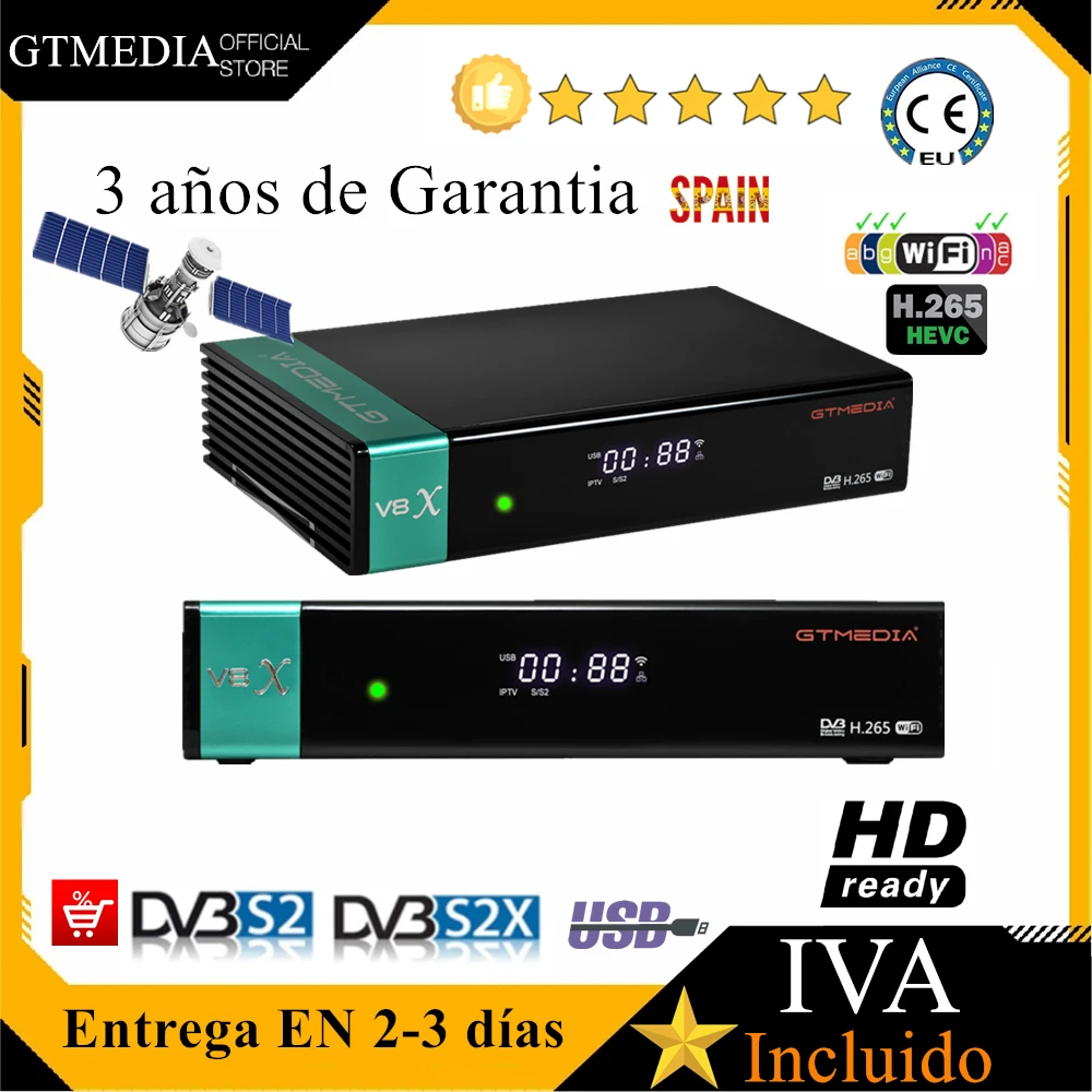 New GTmedia V8X Satellite decoder receiver Upgraded By GTmedia V8 Nova DVB S2 Freesat V9 Prime H