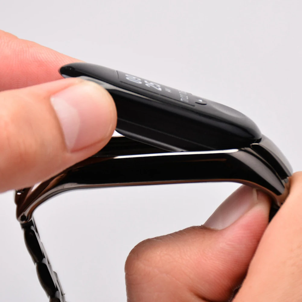 Спортивный сменный металлический ремешок для Mi Band 3 Smart Bracelet
