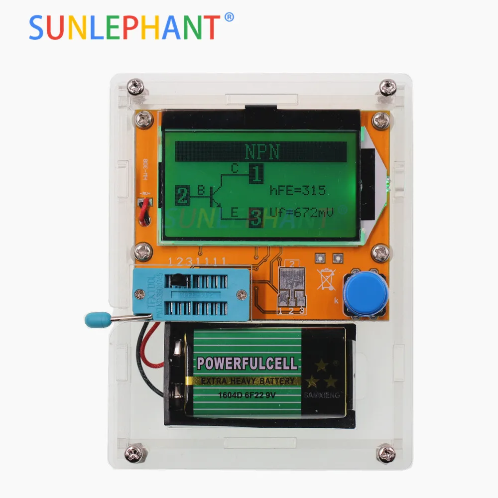 LCD Digital Transistor Tester Meter LCR-T4 Backlight Diode Triode Capacitance ESR For MOSFET/JFET/PNP/NPN L/C/R | Электронные
