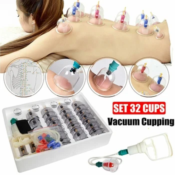 

24/32pcs Vacuum Cupping Set U-shape Cups Massage Therapy Suction Acupuncture Pain Relief Massage Kit Muscle Relaxion Body Care