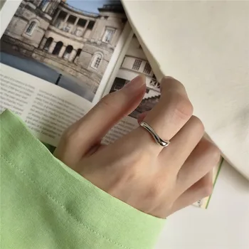 

RUIYI Real 925 Sterling Silver Minimalism Simple Fashion Warping Rings Women Original Exquisite Korean Japanese Style Chic Rings
