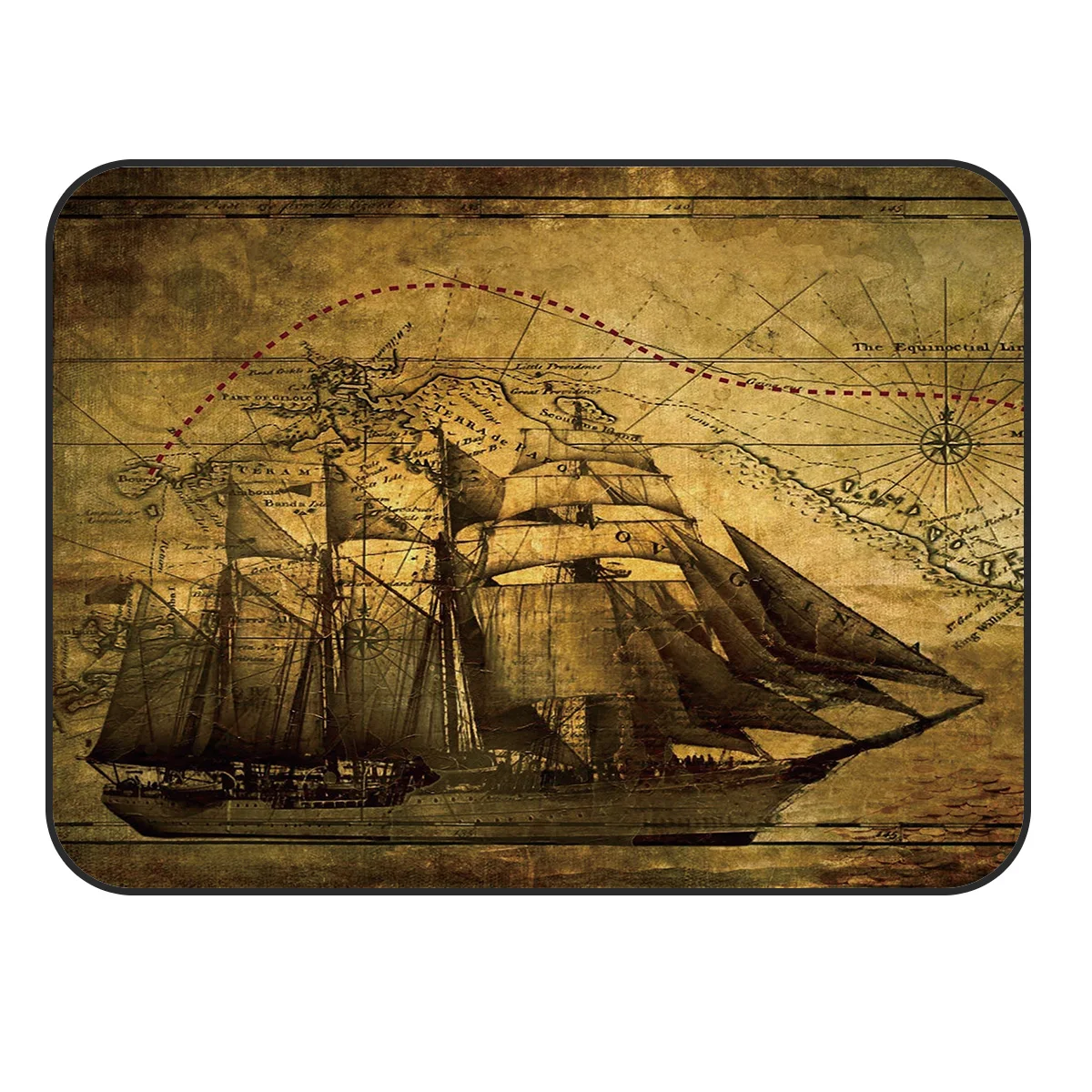 CHARMHOME мягкий ковер Противоскользящий ковер винтажный дорожный ковер с картой для гостиной коврик для домашнего декора