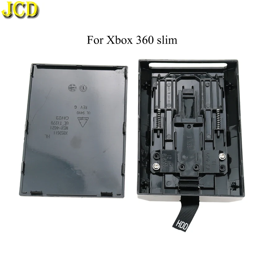 

JCD For Xbox 360 Slim internal HDD Hard Disk Case Black Housing Shell Replacement Plastic Hard Drive Case