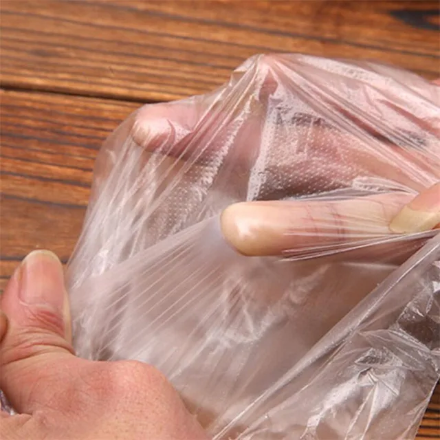 50/100Db/Tétel, Könnyű Eldobható Kesztyű, Egyszeri Műanyag Kesztyű Átlátszó Környezetbarát A Barkácsolás Konyhai Kiegészítőkhöz - Image 3