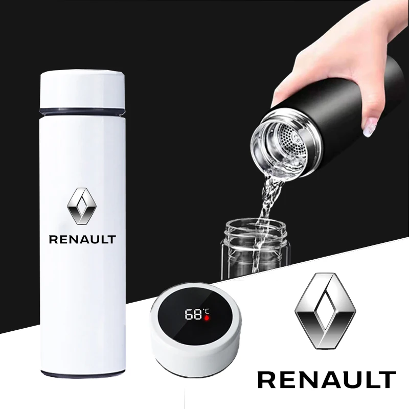 Car Accessories Coffee Mug Thermos Water Bottle for Renault Captur Duster Megane 2 3 Clio Logan Laguna Kadjar Scenic Sandero | Автомобили