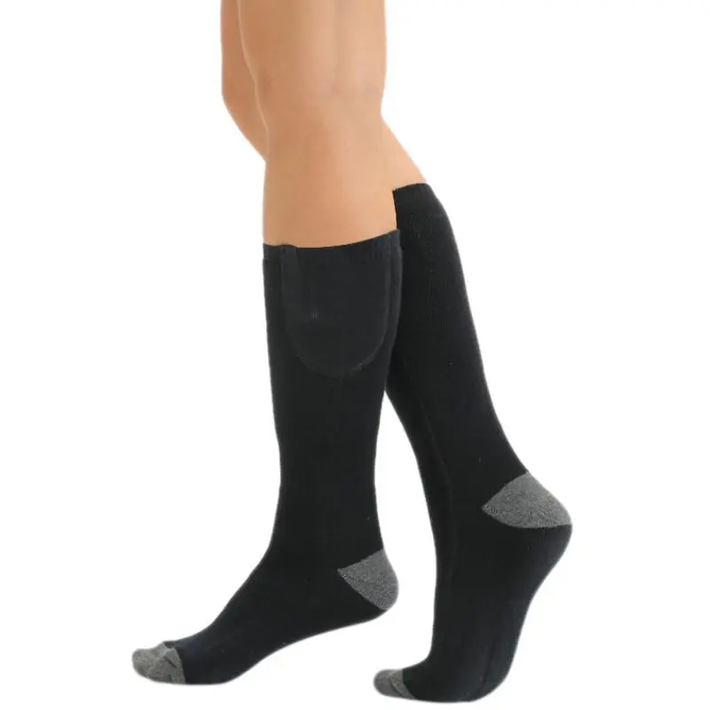 Newest Remote Control Electric Hot Socks 2200mA Charging Thermostat Lithium Battery Warm Heating Socks Can Be Washed - Цвет: Черный