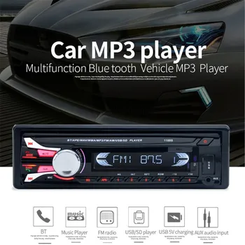 

1 Set Multifunction 1188B Bluetooth Car Stereo 1Din Player With Phone Holder In-Dash Car FM Radio Vehicle Car MP3 Player
