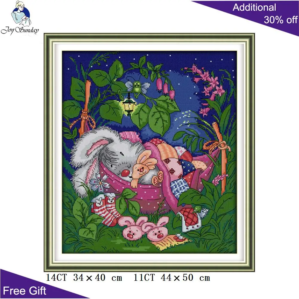 Joy Sunday Sleep My вышивка крестиком D941 14CT 11CT посчитано и отпечатанное праздничное