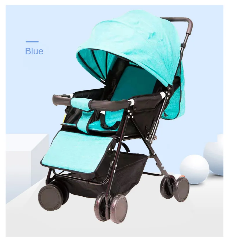 Hot-selling Baby Stroller Lightweight Baby Four-wheeled Stroller Baby Can Sit Reclining Folding Ultra-light Stroller