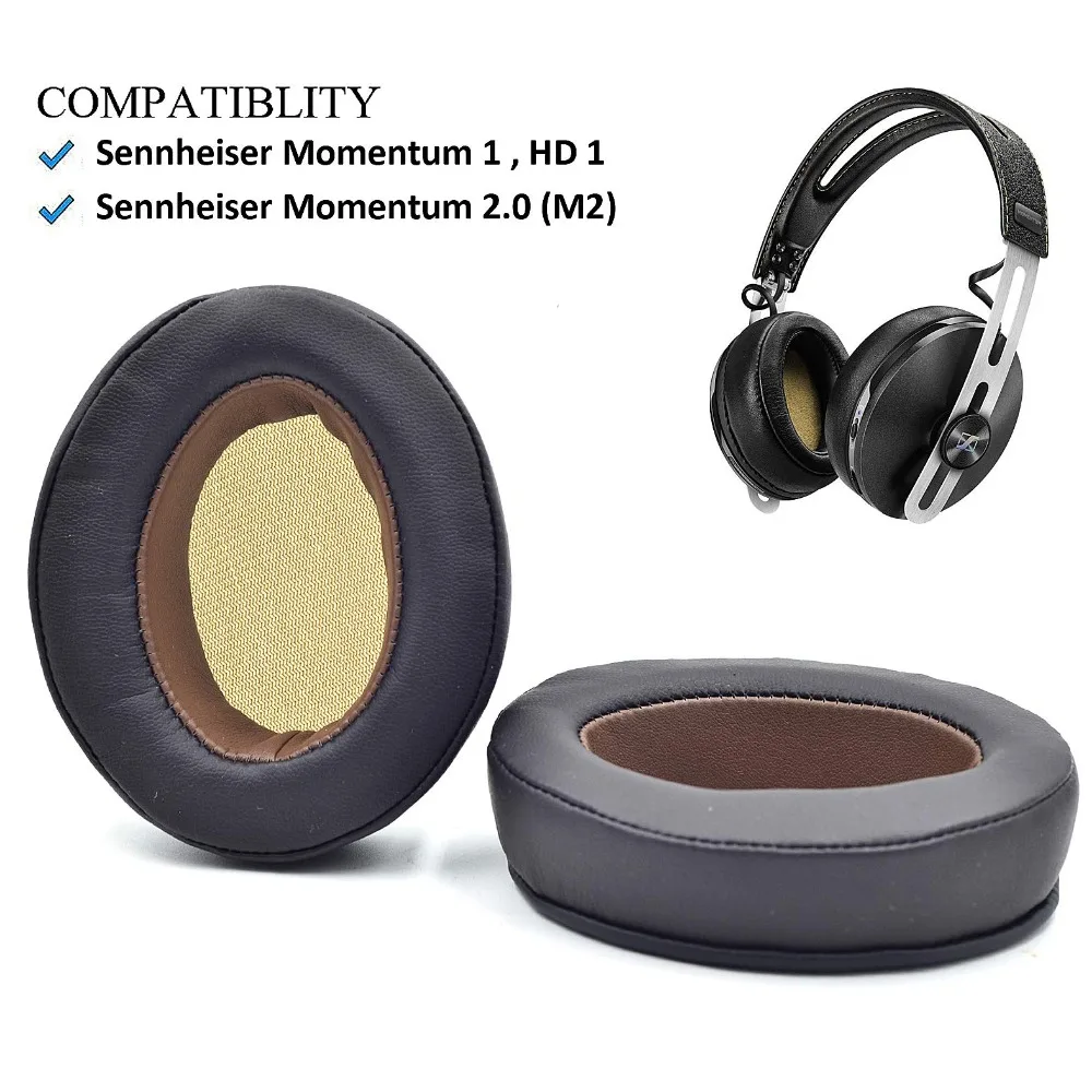 Replacement Earpads Ear Pads Cushion Muffs for Sennheiser Momentum 1 1.0 2 2.0 M2 HD1 Wireless Wired Over Around Ear Headphones