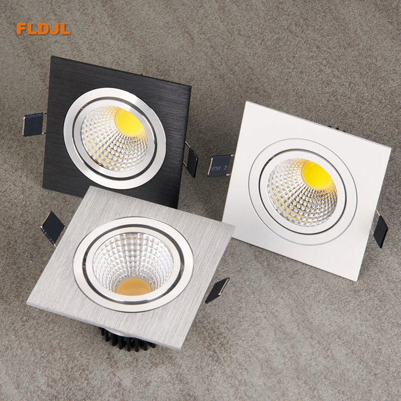 Vierkante Dimbare Verzonken Led Downlights7W 9W12W15W18W Cob Led