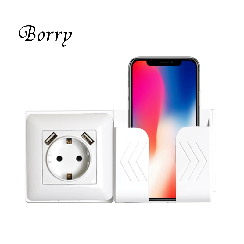 Настенное зарядное устройство BORRY с двумя USB портами адаптер для зарядки 2 1 А