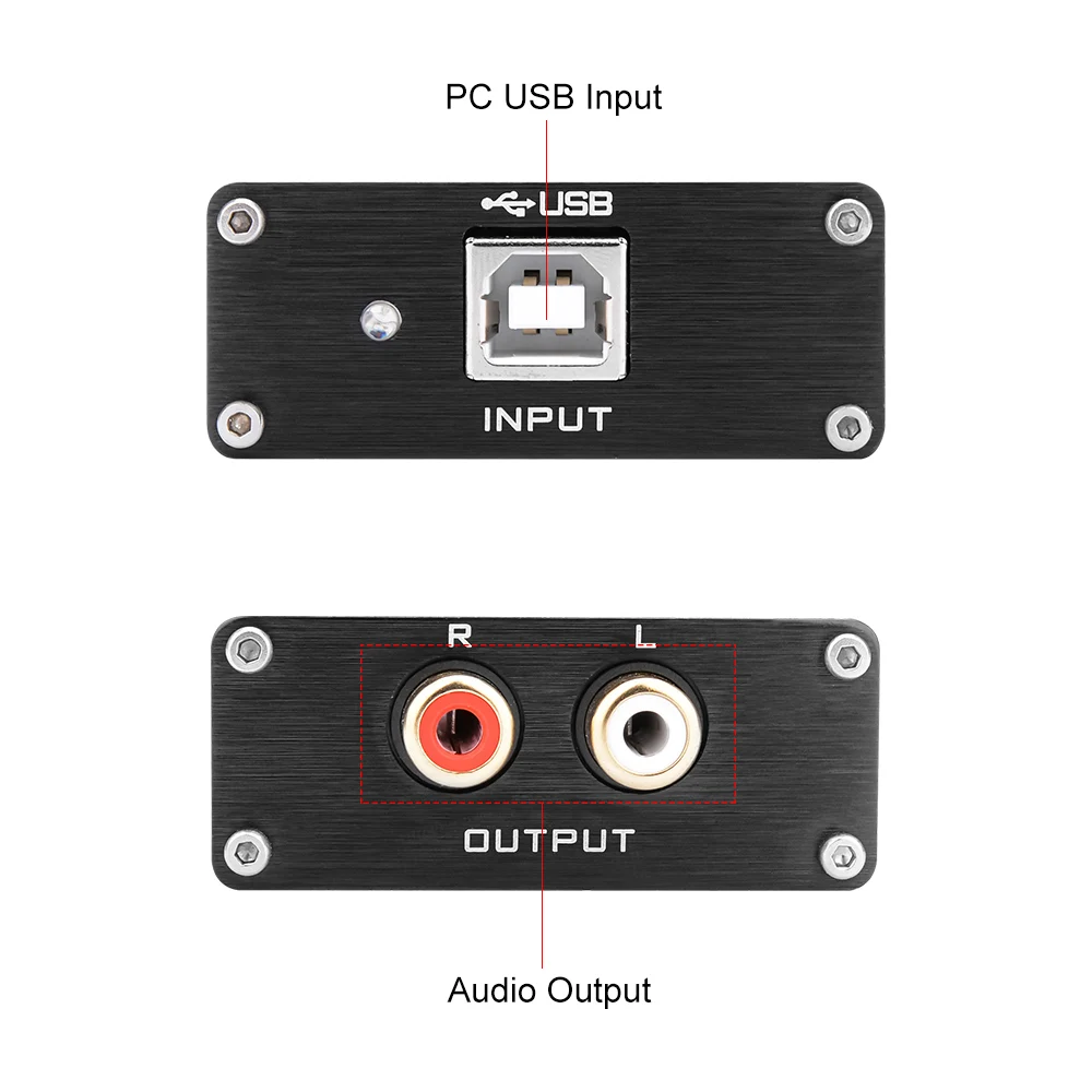 Portable DAC Amplifier Audio Decoder AIYIMA ES9018K2M Audio Decoder DAC HIFI USB Sound Card Decoding Support 32Bit 384kHz For Power Amplifier Home Theater RCA Output
