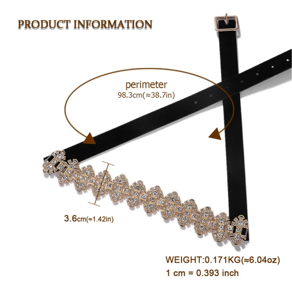Dvacaman, новинка, ZA, очаровательные, блестящие, золотые стразы, ремни для женщин, модная, черная Пряжка, декоративный пояс, талия, украшения для тела, платье