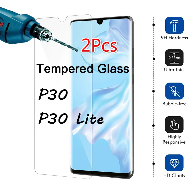 1 шт./2 шт. закаленное стекло для Huawei P30 P10 P20 Lite Plus Защитное Mate 20 Pro P Smart 2019 | Мобильные