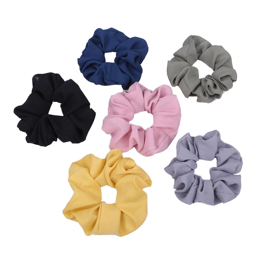 20 Pcs Fashion Set Women Hairbands Sweet Net Plaid  Premium Hair Scrunchies Hair Rope Stretch Elastic Satin Random Color 829