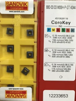 

10PCS CARBIDE INSERT 880-03 03 W06H-P-GT 4044