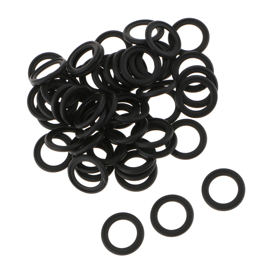 50PCS M14 Rubber Oil Crush Washers/Drain Plug Gaskets Compatible with Ford F75Z-6734-AA