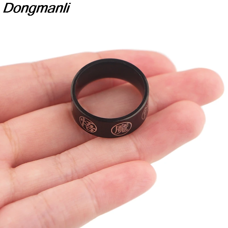 P4559 Dongmanli модный стиль аниме ретро мужские ювелирные изделия кольцо черный