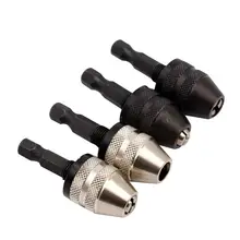 WINOMO Mini Alloy 3-Jaw Drill Chuck Drilling Adapter Converter Adaptor To Hold 0.3-6.5mm Drill Bits Converter Tool(Random Color)