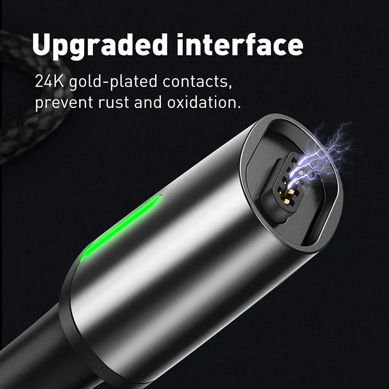 Baseus светодиодный магнитный usb-кабель для apple светильник с разъемом микро usb type c кабель для iPhone samsung huawei xiaomi зарядка Android