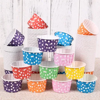 

50pcs/lot Cute Dot Design Cake Liner Cupcake Miffin Cases Baking Dessert Holder Cups DIY Cake Decorating Tools