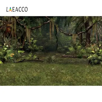 

Laeacco Forest Backgrounds For Photography Green Tree Moss Grass Shrub Wonderland Baby Party Scenic Photo Backdrop Photo Studio