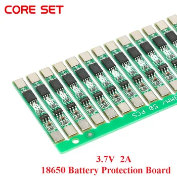 

100 pcs 1S 3.7V 2A li-ion BMS PCM 18650 Battery Protection Board PCB for 18650 Lithium ion li Battery Cell