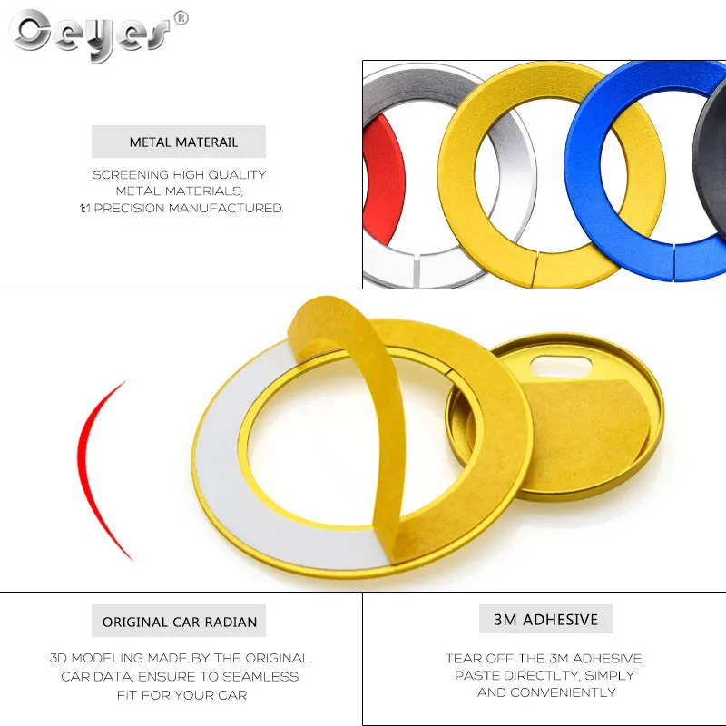 Car Stickers for Nissan Qashqai Juke X-Trail T32 Tiida Rogue Auto Start Stop Engine Button Ring Covers With Hole Car Styling car engine start button cover car engine start button sticker car engine start button car styling stickers car button repair stickers car rear window sticker