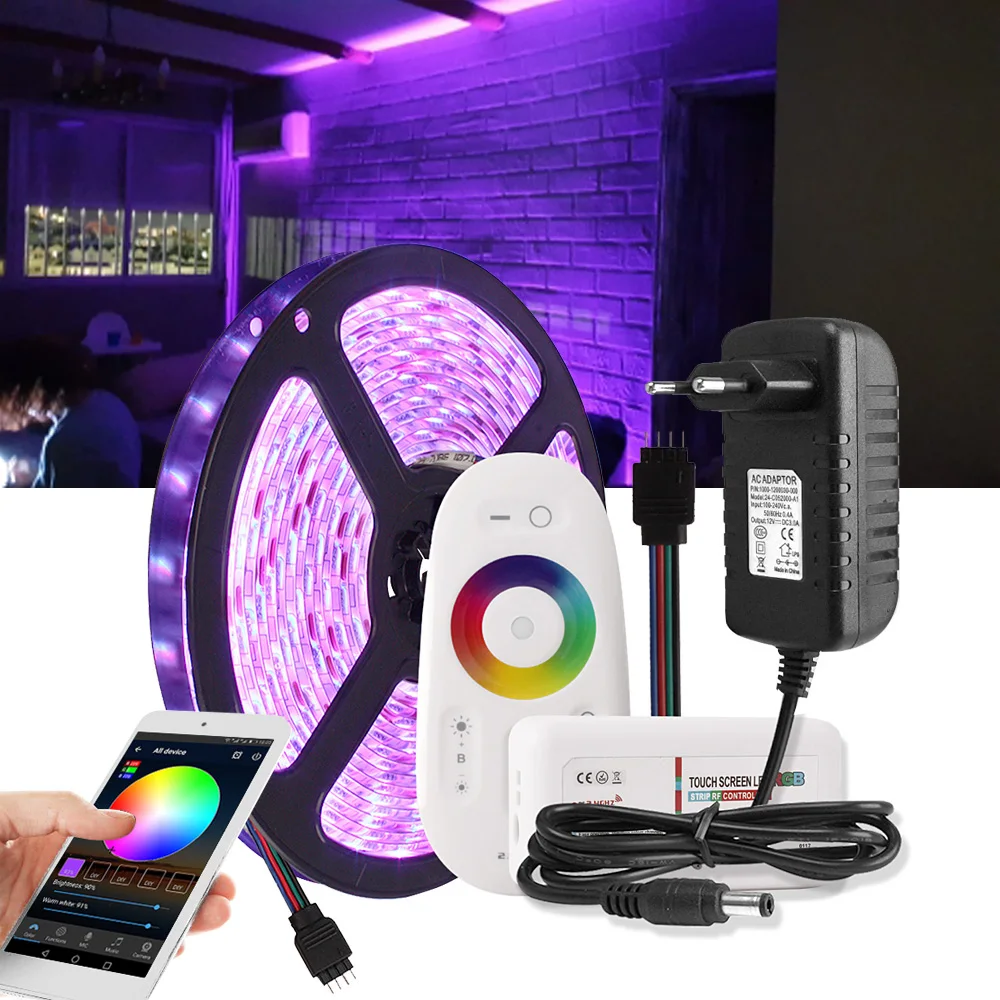 5050 Светодиодная лента RGB / RGBW RGBWW 5 м водонепроницаемая гибкая светодиодная